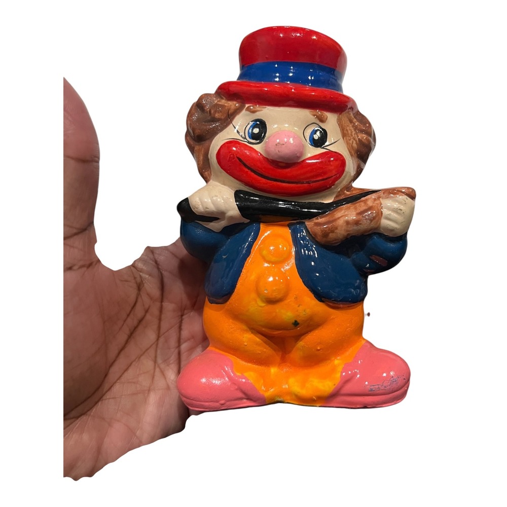 Unbranded Clown Coin Bank Unisex Multicolor Vintage Ceramic Violinist - Small